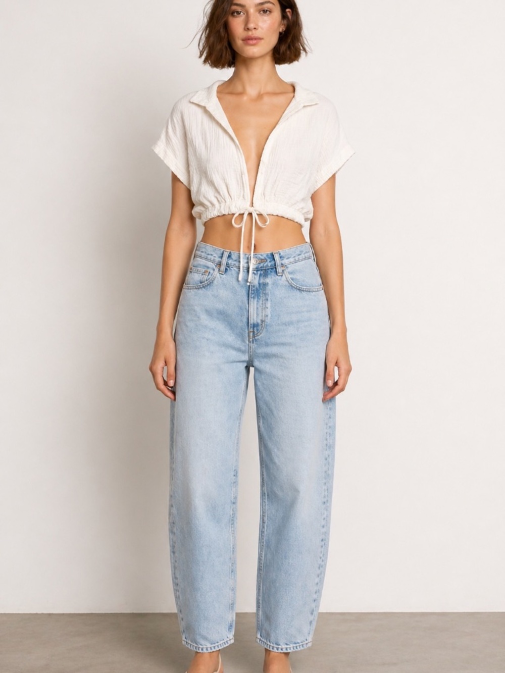 Princess Polly | 4 | Gauze Tie Front Crop Top